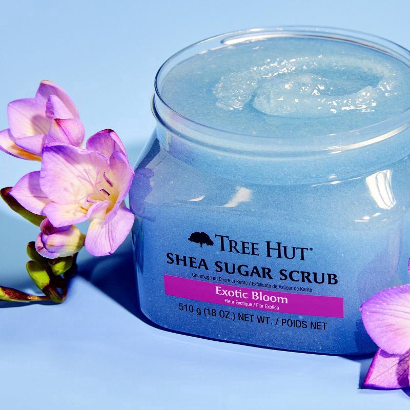 slide 3 of 6, Tree Hut Shea Sugar Scrub Exotic Bloom, 18 oz