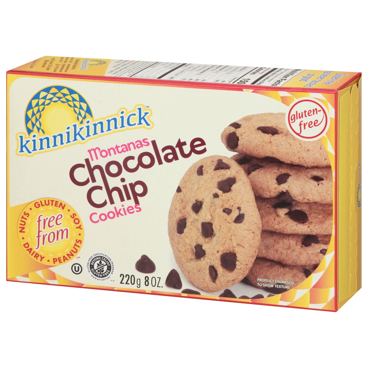 slide 14 of 14, Kinnikinnick Foods Montanas Chocolate Chip Cookies 220 g, 220 g