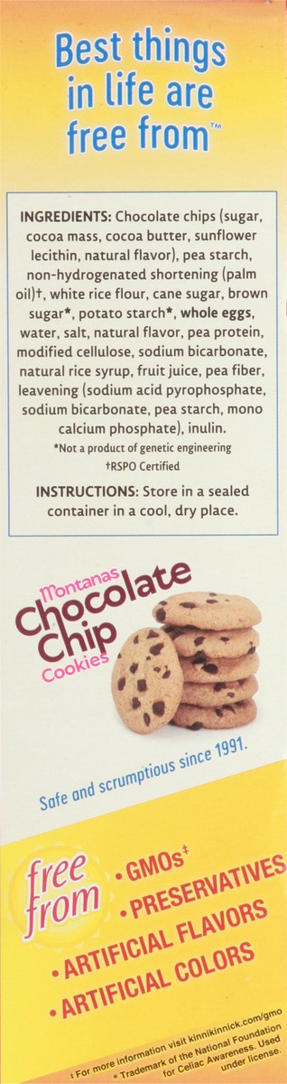 slide 12 of 14, Kinnikinnick Foods Montanas Chocolate Chip Cookies 220 g, 220 g