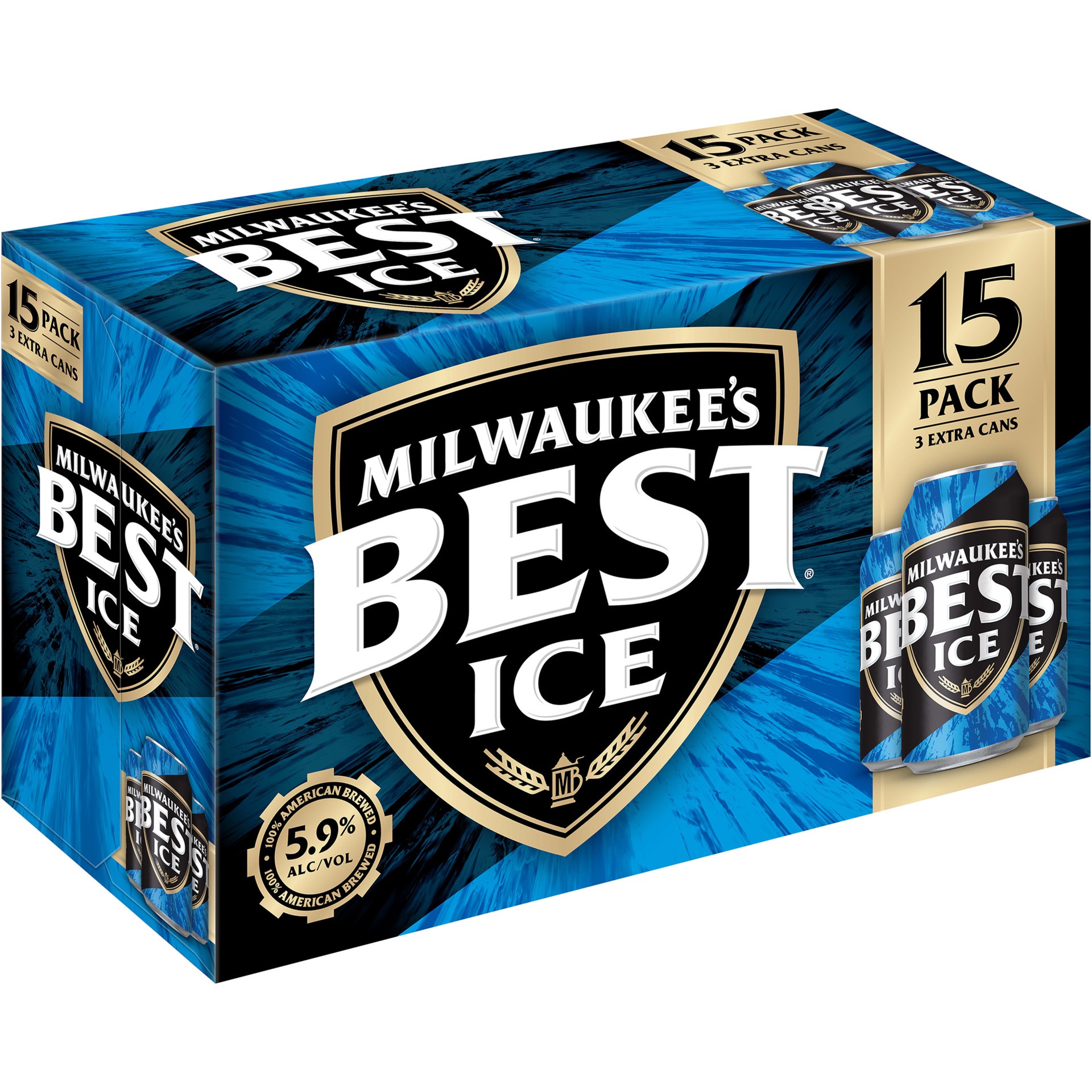 slide 2 of 5, Milwaukee's Best Beer American Lager, 5.9% ABV, 15-pack, 12-oz. beer cans, 12 fl oz
