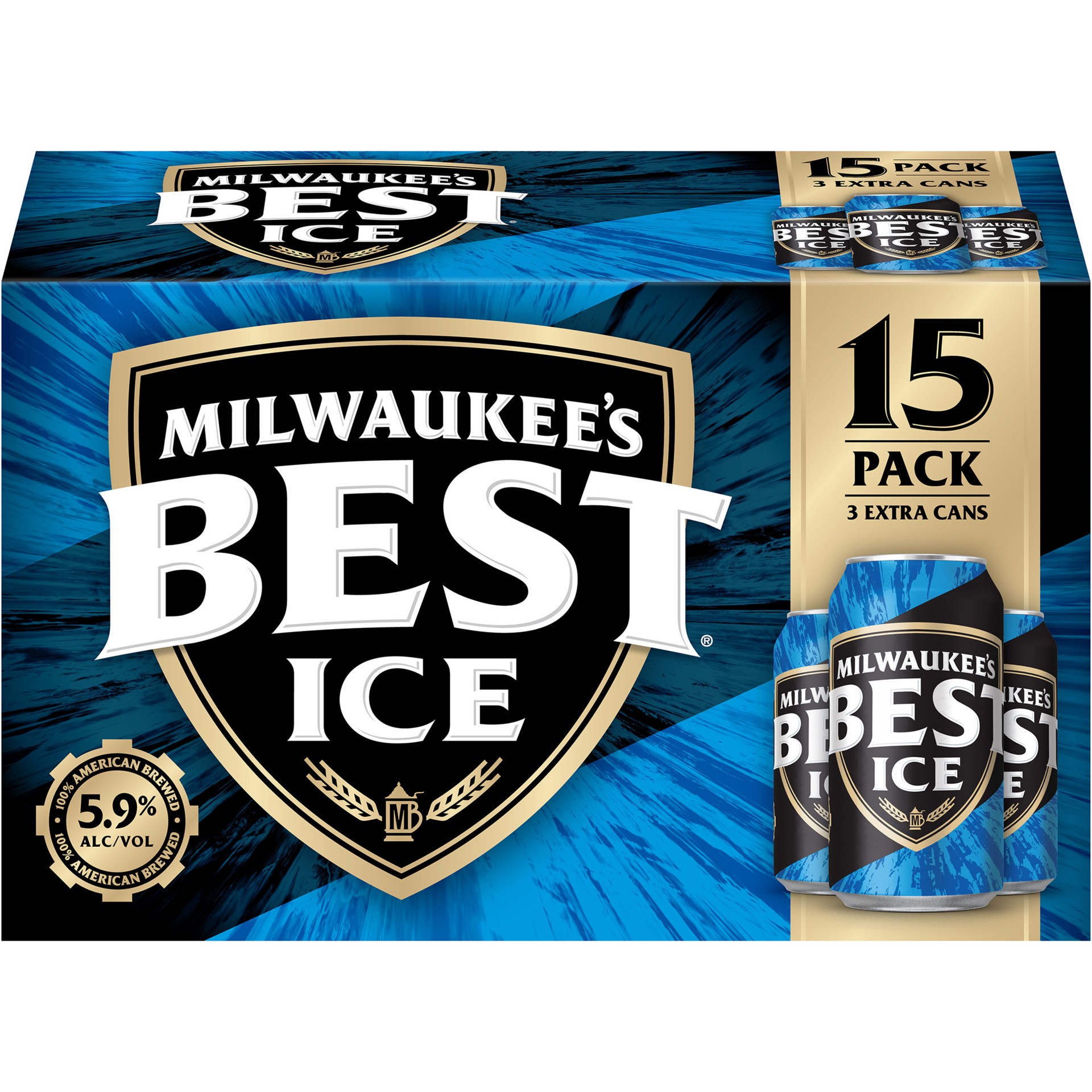 slide 3 of 5, Milwaukee's Best Beer American Lager, 5.9% ABV, 15-pack, 12-oz. beer cans, 12 fl oz