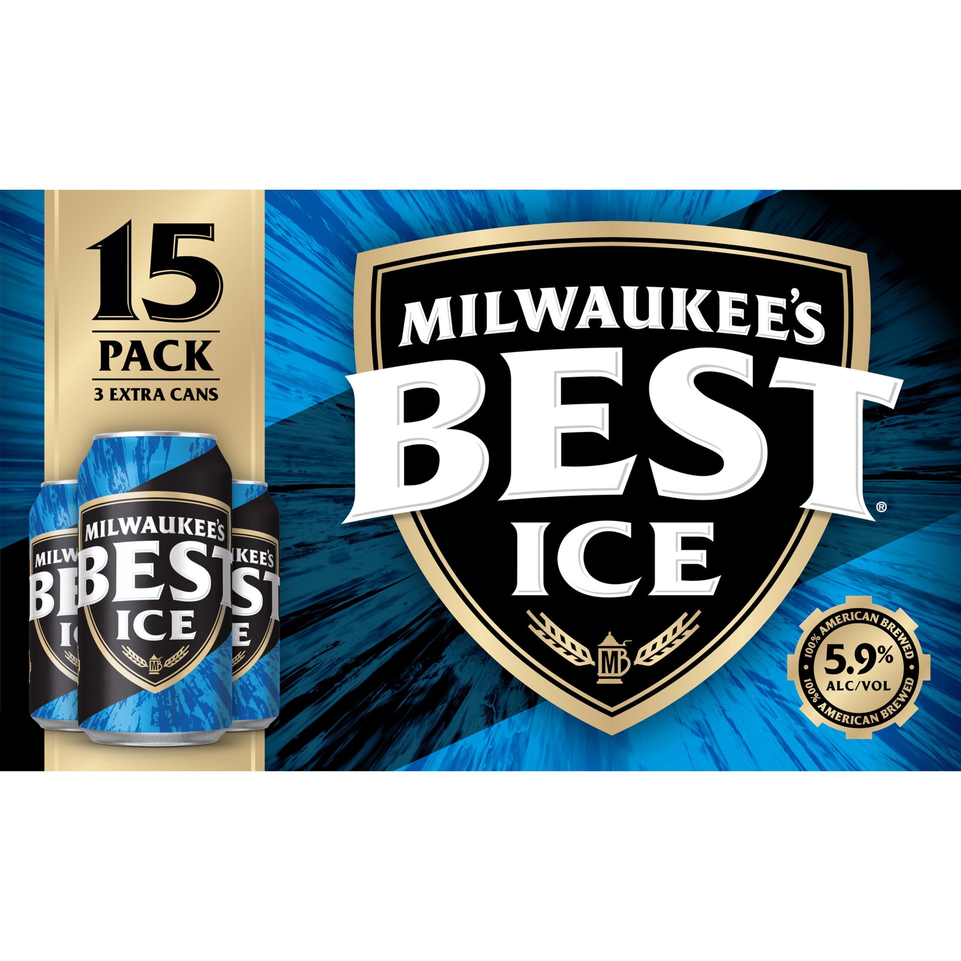 slide 4 of 5, Milwaukee's Best Beer American Lager, 5.9% ABV, 15-pack, 12-oz. beer cans, 12 fl oz