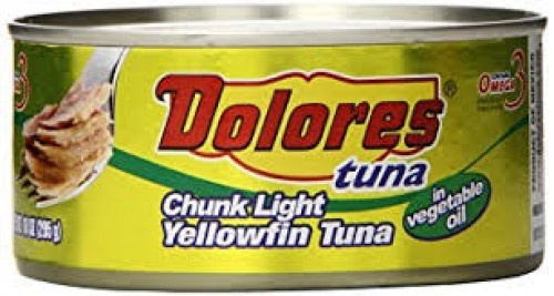 slide 1 of 1, Dolores Chunk Light Yellowfin Tuna in Vegetable Oil, 10 oz