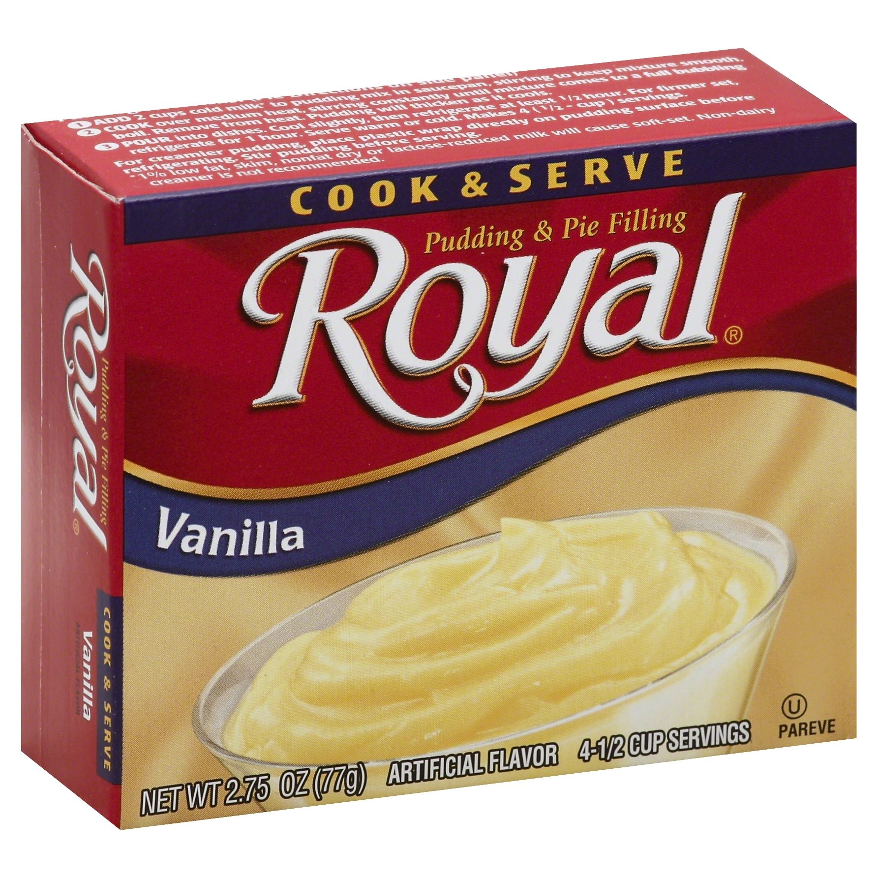 slide 1 of 1, Royal Cook & Serve Vanilla Pudding & Pie Filling, 2.75 oz