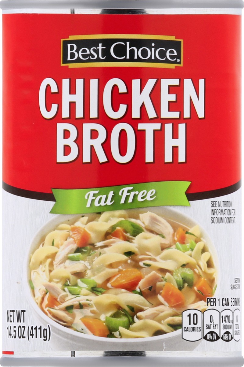 slide 3 of 10, Best Choice 99% Fat Free Chicken Broth, 14.5 oz