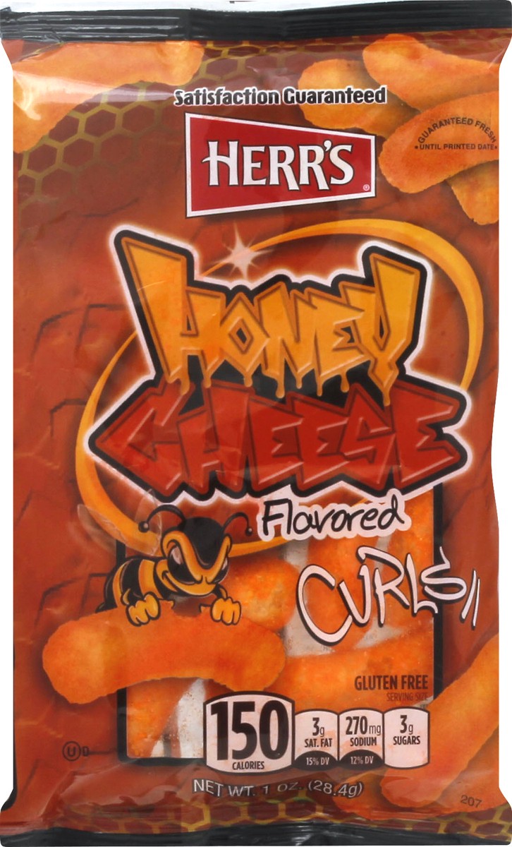 slide 10 of 10, Herr's Honey Cheese Cheese Curls 1 oz, 1 oz