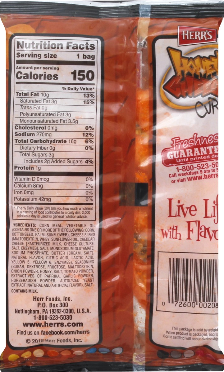 slide 5 of 10, Herr's Honey Cheese Cheese Curls 1 oz, 1 oz