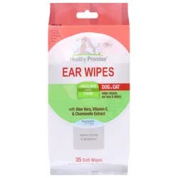 Healthy Promise Dog & Cat Ear Wipes - 35 ea