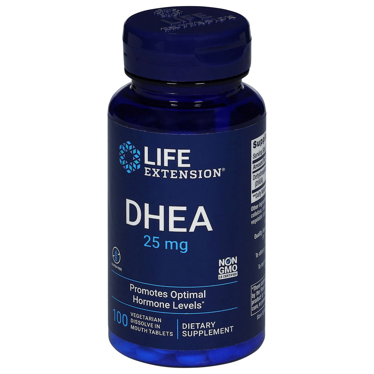 slide 9 of 14, Life Extension 25 mg DHEA 100 Vegetarian Dissolve in Mouth Tablets, 100 ct