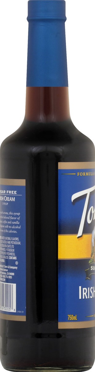 slide 10 of 13, Torani Sugar Free Irish Cream Syrup 750 ml, 750 ml