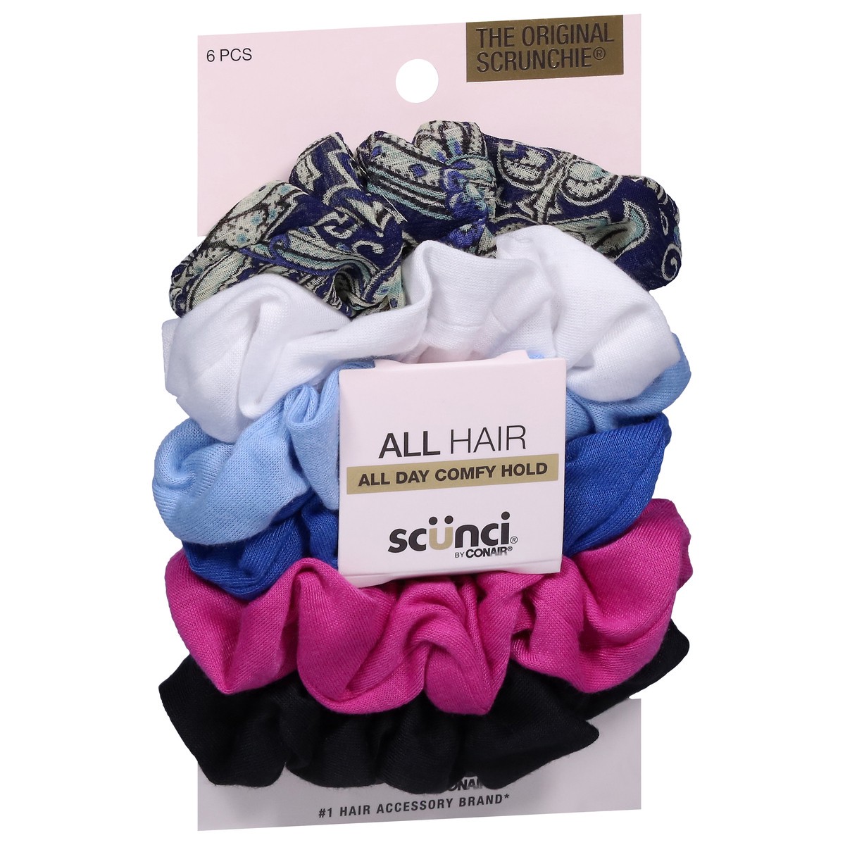 slide 7 of 12, scünci Assorted Scrunchies Value Pack, 6 ct