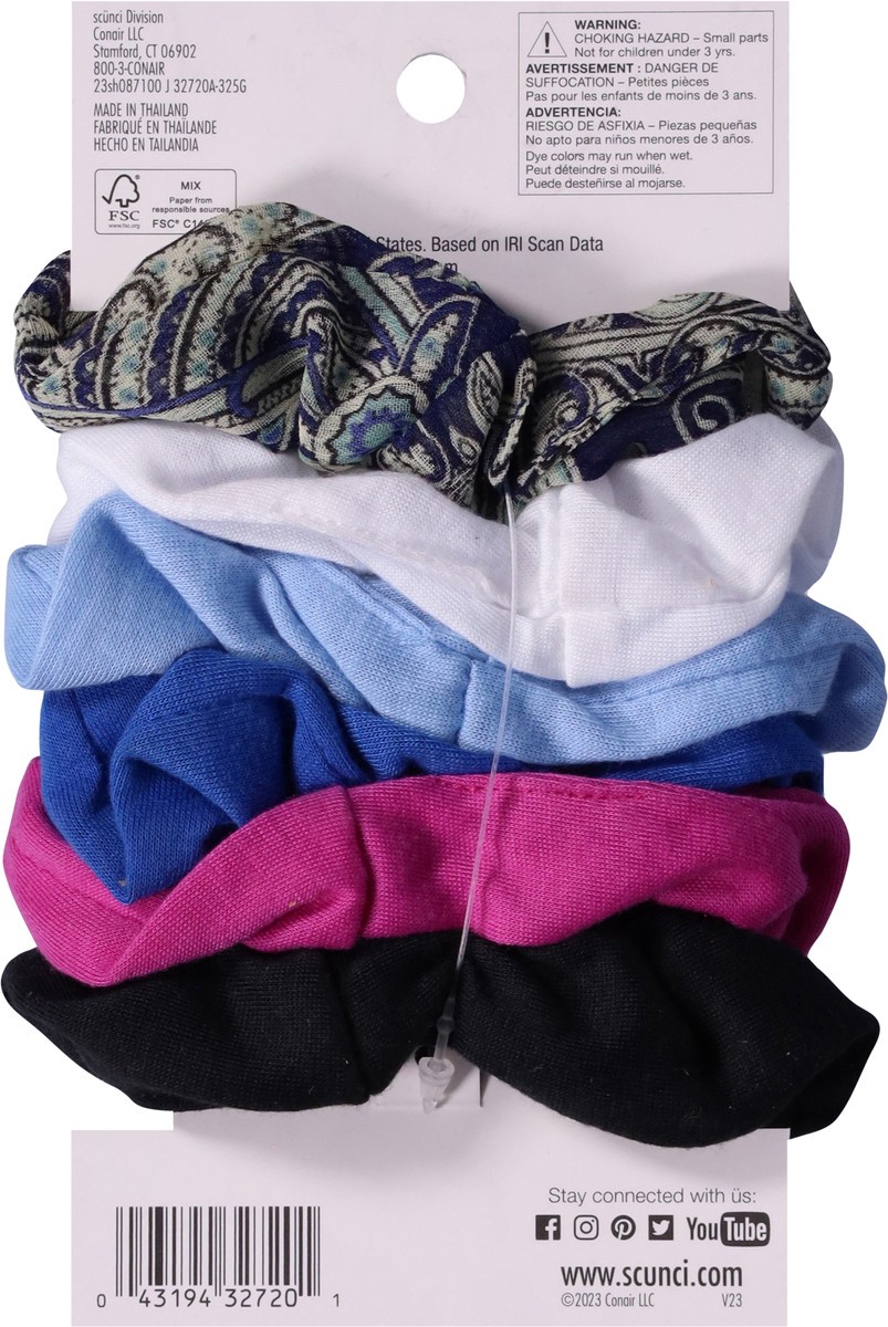 slide 6 of 12, scünci Assorted Scrunchies Value Pack, 6 ct