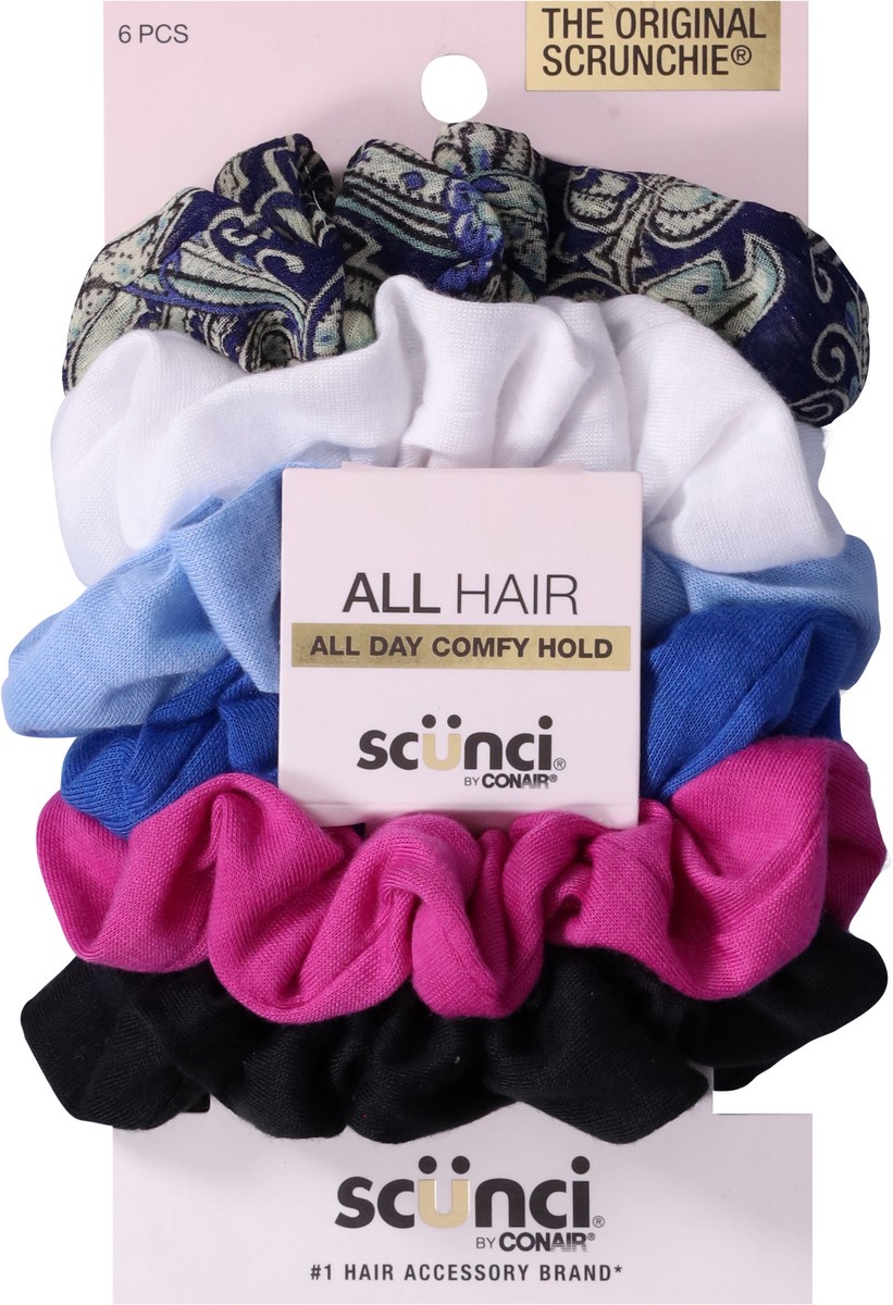 slide 12 of 12, scünci Assorted Scrunchies Value Pack, 6 ct