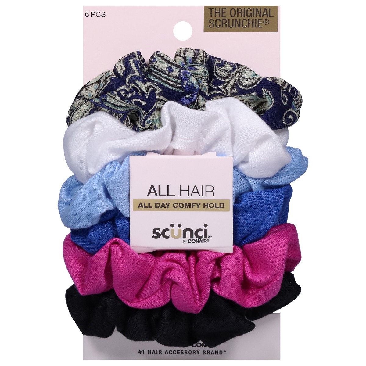 slide 1 of 12, scünci Assorted Scrunchies Value Pack, 6 ct