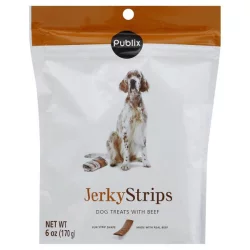 Publix Dog Treats, with Beef, Jerky Strips