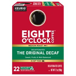 Eight O'Clock Coffee Medium Roast The Original Decaf - 22 K-Cup Pods