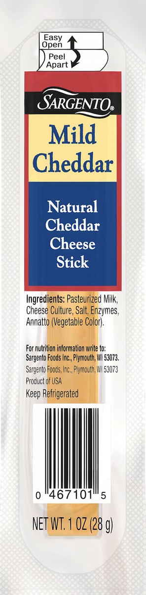 slide 1 of 4, Sargento Natural Mild Cheddar Cheese Stick 1 oz. Pack, 28 oz