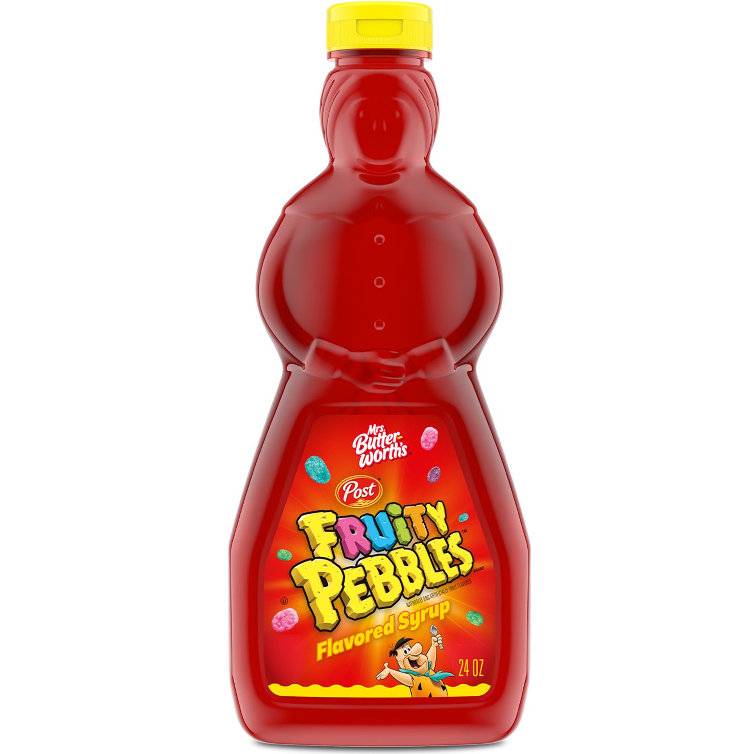 slide 1 of 5, Mrs. Butterworth's Post Fruity Pebbles Flavored Syrup 24 fl oz, 24 fl oz