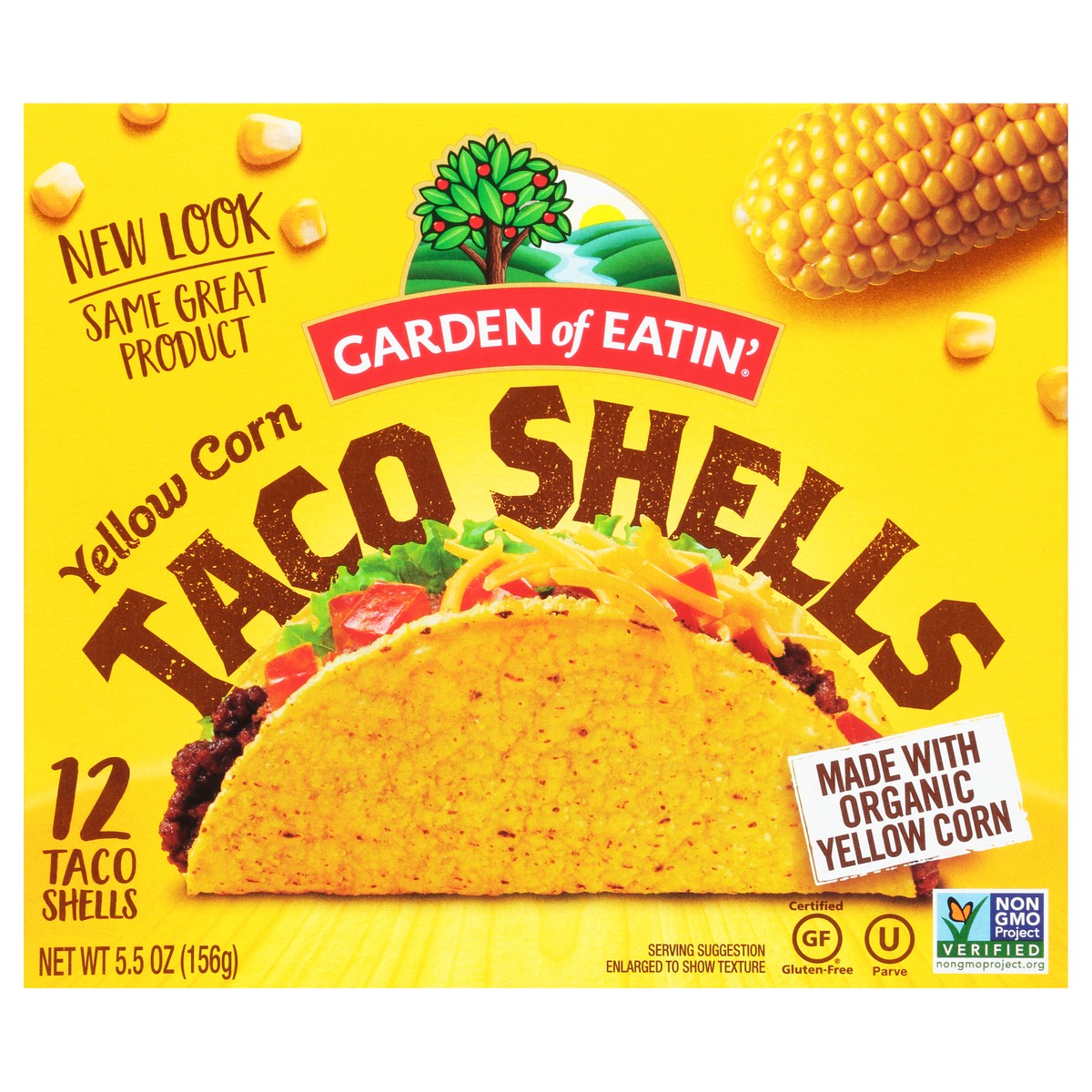 slide 1 of 8, Garden of Eatin' Taco Shell Yellow Org, 1 ct