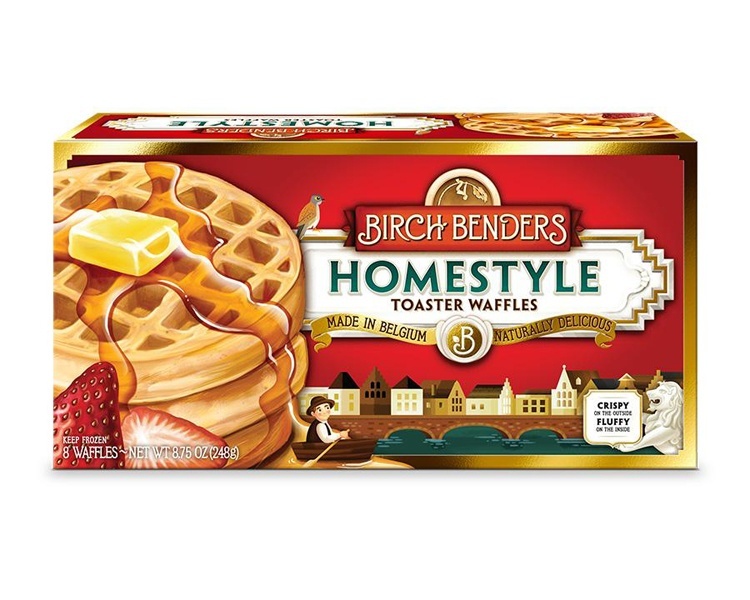 slide 1 of 1, Birch Benders Homestyle Waffles, 8.75 oz