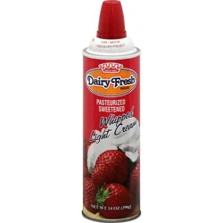 Dairy Fresh Whipped Light Cream, Sweetened - 14 oz