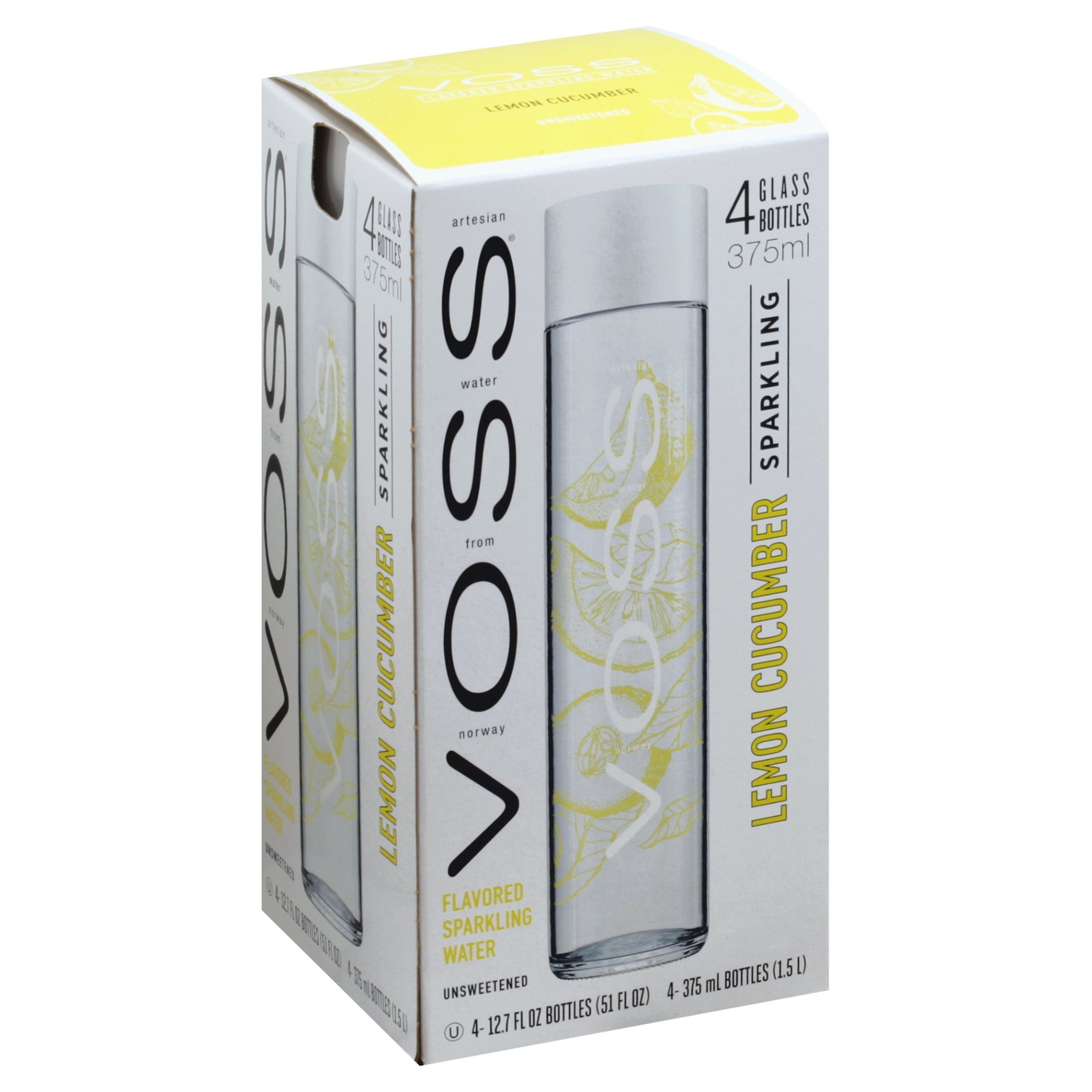 slide 1 of 1, Voss Lemon Flavored Sparkling Water - 4 ct; 375 ml, 4 ct; 375 ml