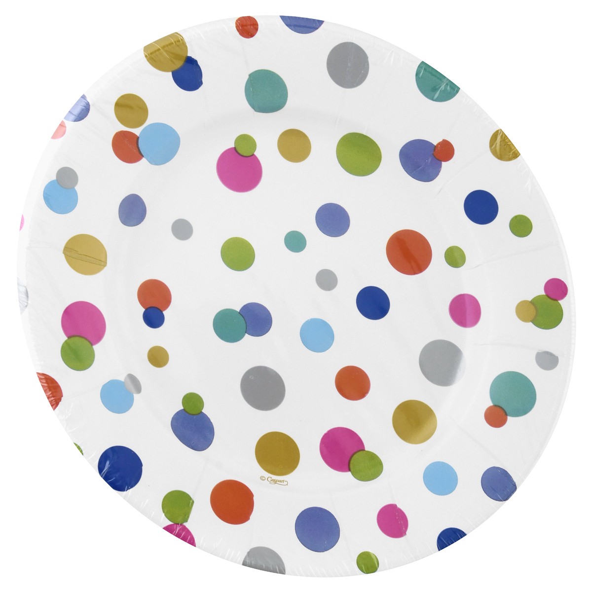 slide 7 of 9, Caspari 8 Inch Confetti Brights Salad/Dessert Plates 8 ea, 8 ct