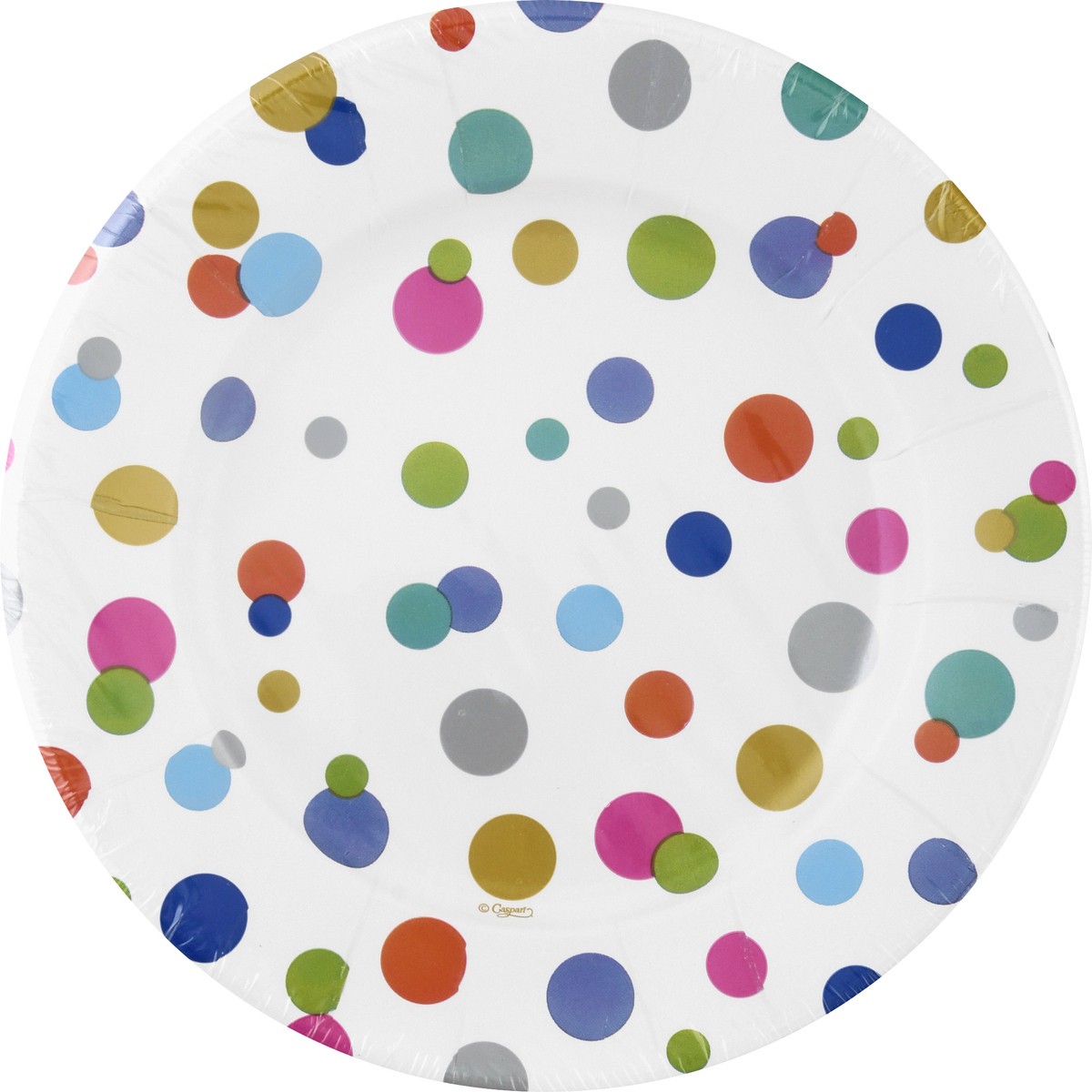 slide 8 of 9, Caspari 8 Inch Confetti Brights Salad/Dessert Plates 8 ea, 8 ct
