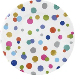 Caspari 8 Inch Confetti Brights Salad/Dessert Plates 8 ea