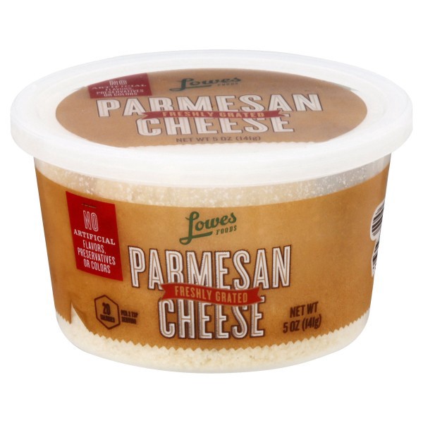 slide 1 of 1, Lowes Foods Freshly Grated Parmesan Cheese Cup, 5 oz