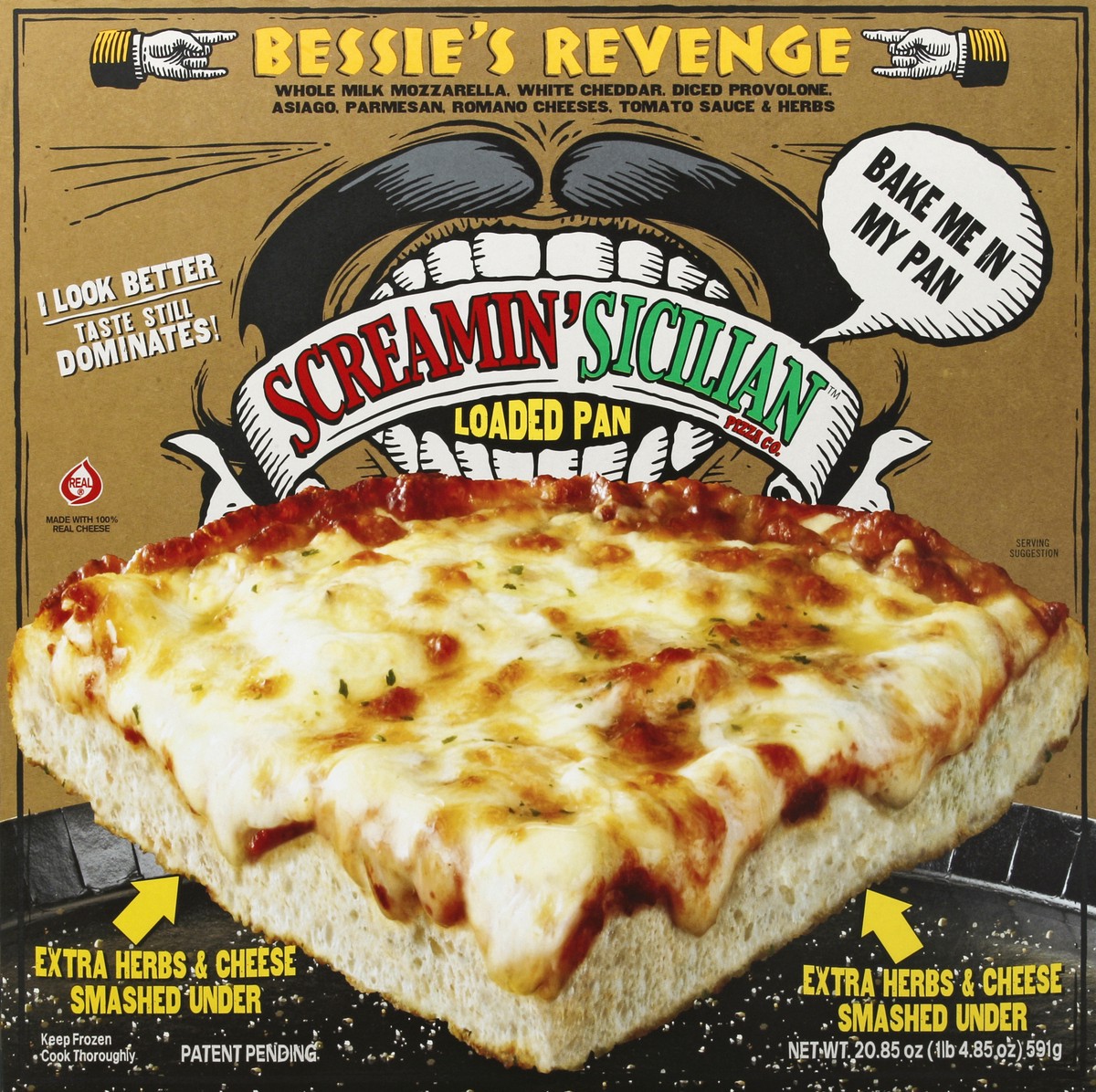 slide 5 of 6, Screamin' Sicilian Bessies Revenge Cheese Pizza, 20.85 oz