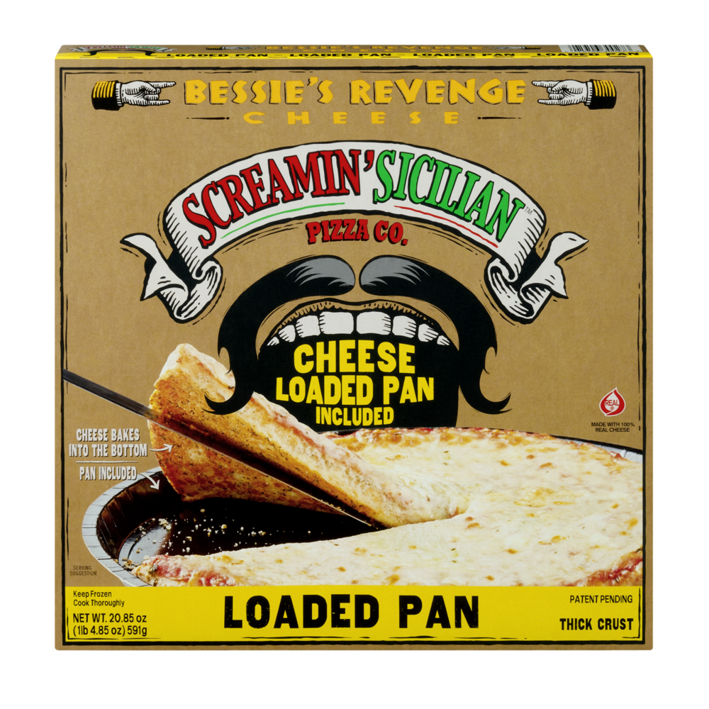 slide 1 of 6, Screamin' Sicilian Bessies Revenge Cheese Pizza, 20.85 oz