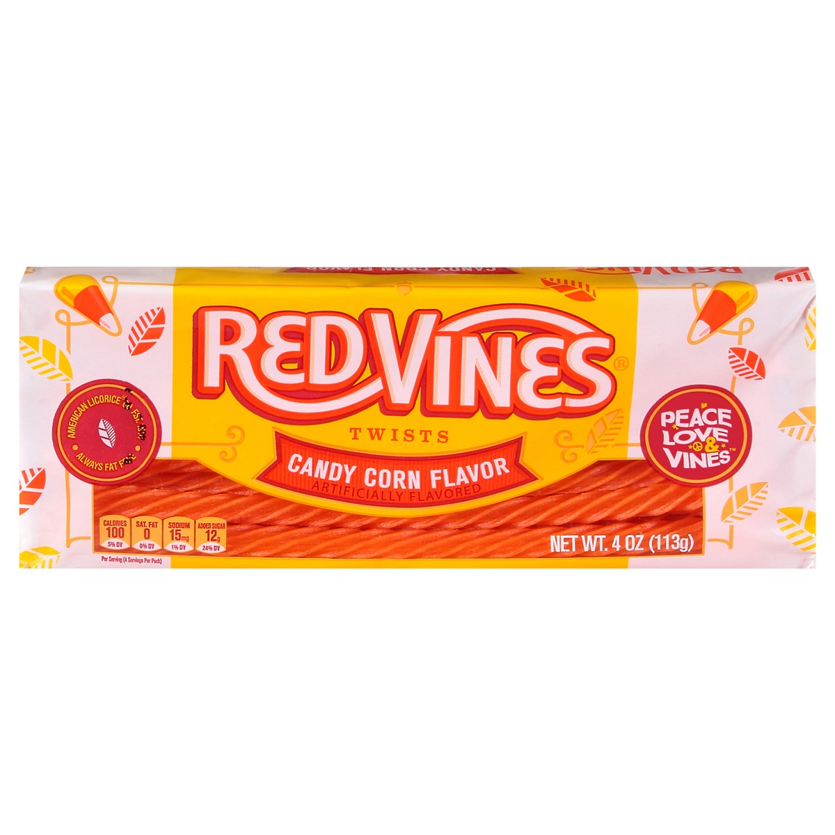 slide 1 of 1, Red Vines Halloween Candy Corn Twists, 4 oz