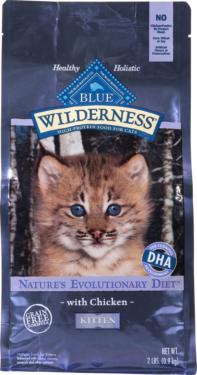 slide 5 of 9, Blue Buffalo Blue Wilderness Natural Kitten Nature's Evolutionary Diet with Chicken Food for Kittens 2 lb, 2 lb