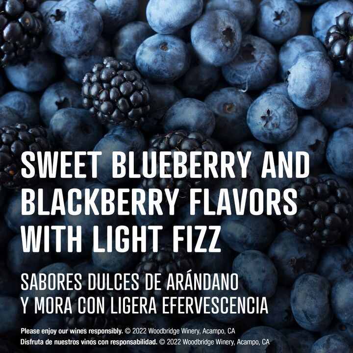 slide 4 of 5, Woodbridge by Robert Mondavi Fruitful Blends Blueberry Blackberry Red Wine, 750 mL Bottle, 25.36 fl oz