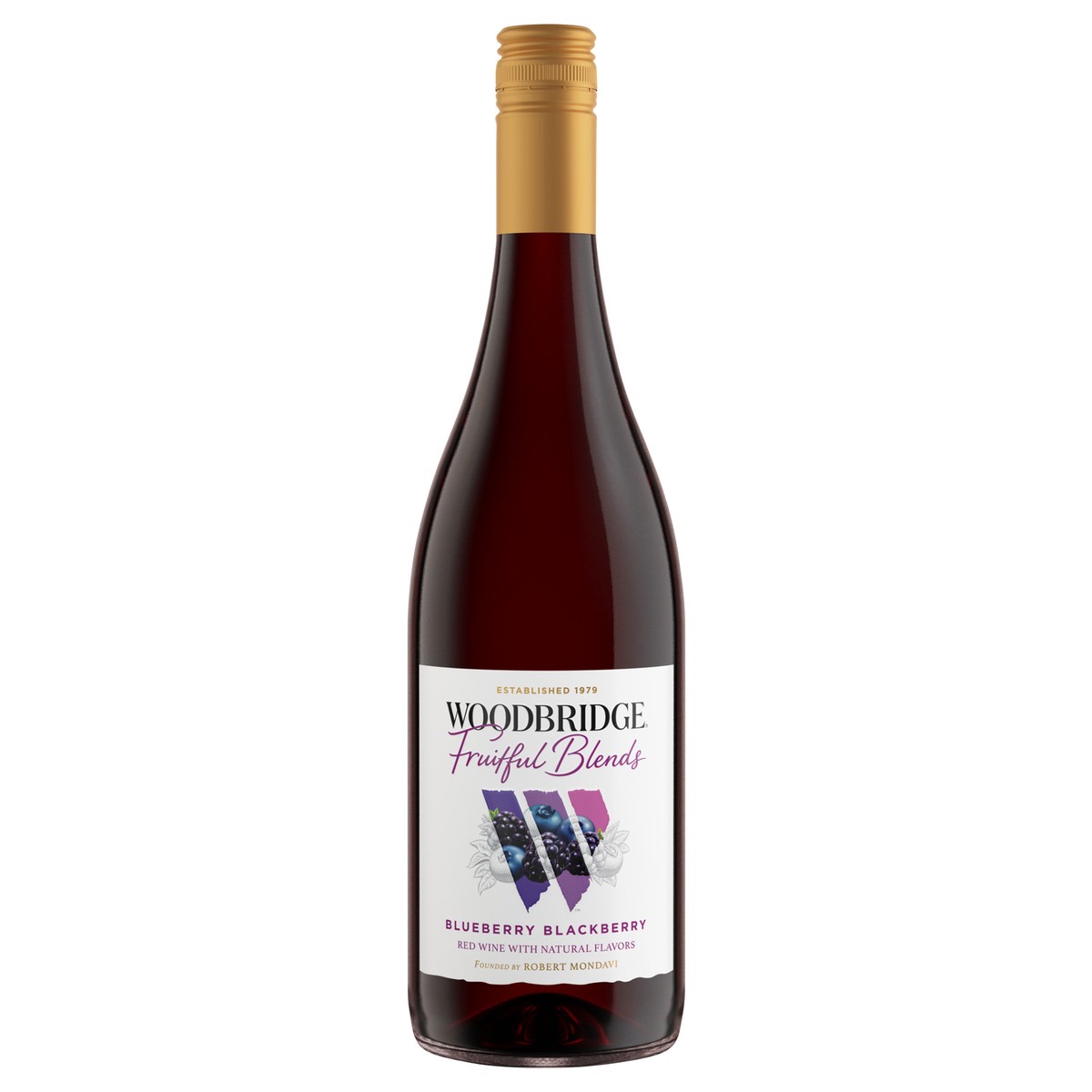 slide 1 of 5, Woodbridge by Robert Mondavi Fruitful Blends Blueberry Blackberry Red Wine by Robert Mondavi, 750 mL Bottle, 750 ml