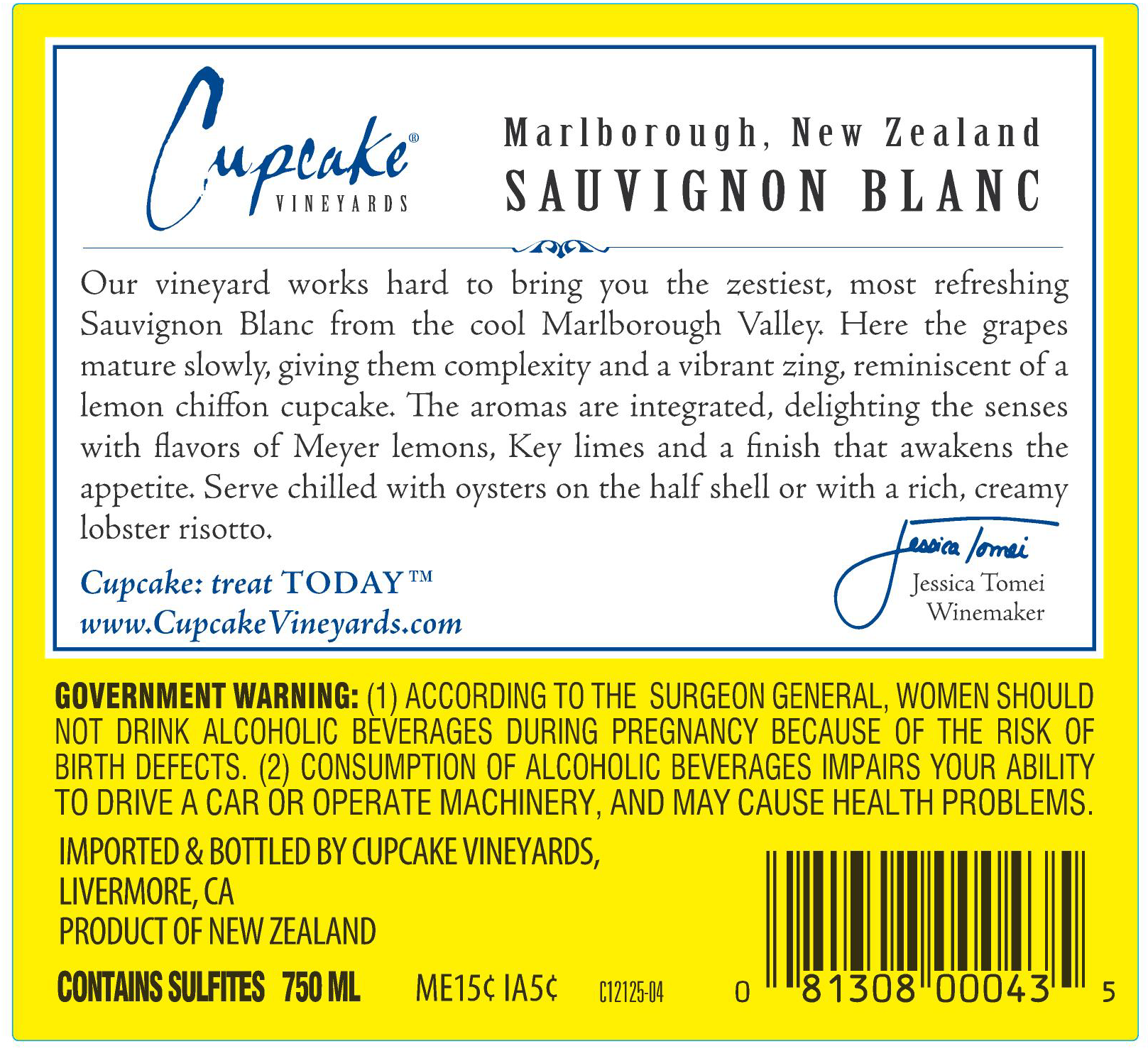 slide 3 of 5, Cupcake Vineyards Sauvignon Blanc White Wine, 750 ml