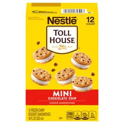 Nestle Toll House Mini Vanilla Chocolate Chip Cookie Sandwiches, 12 Count