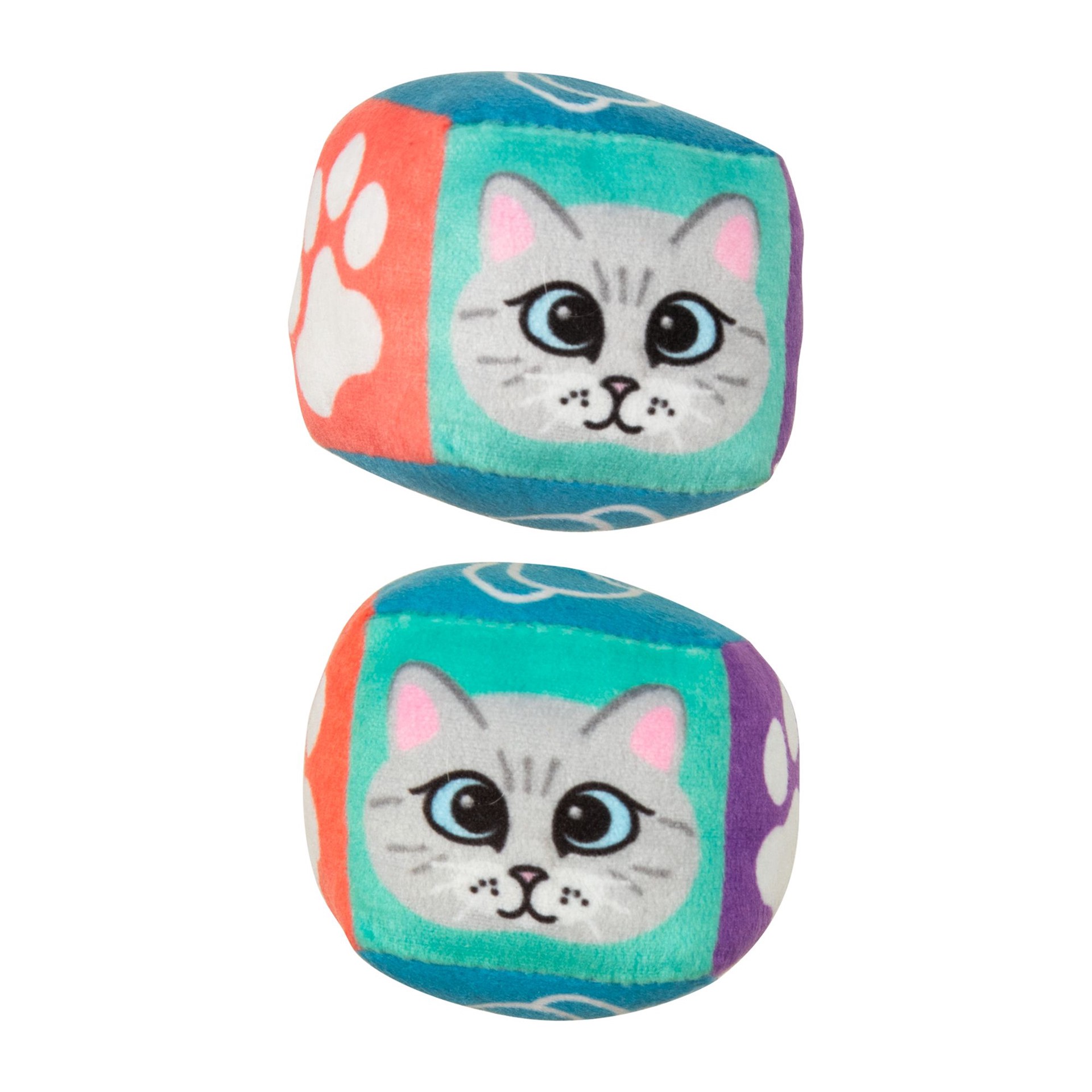 slide 1 of 1, NALA Cat Softie Cube Dice Cat Toy, XS