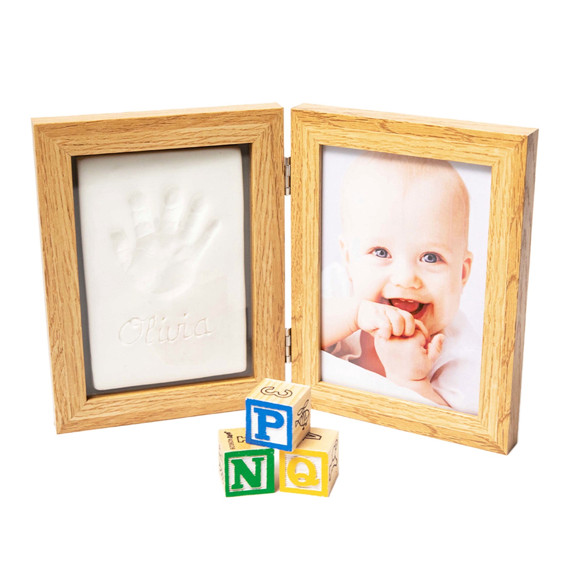 slide 3 of 4, Sculpey Keepsake Oven-Bake Clay & Frame Set, holds a 5 in x 7 in