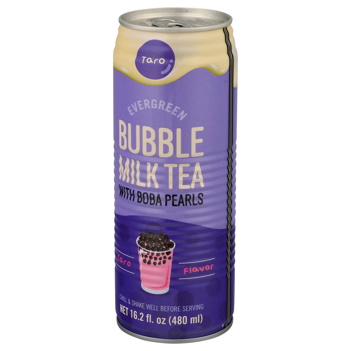 slide 8 of 13, Evergreen Taro Flavor Bubble Milk Tea with Boba Pearls 16.2 fl oz, 16.2 fl oz