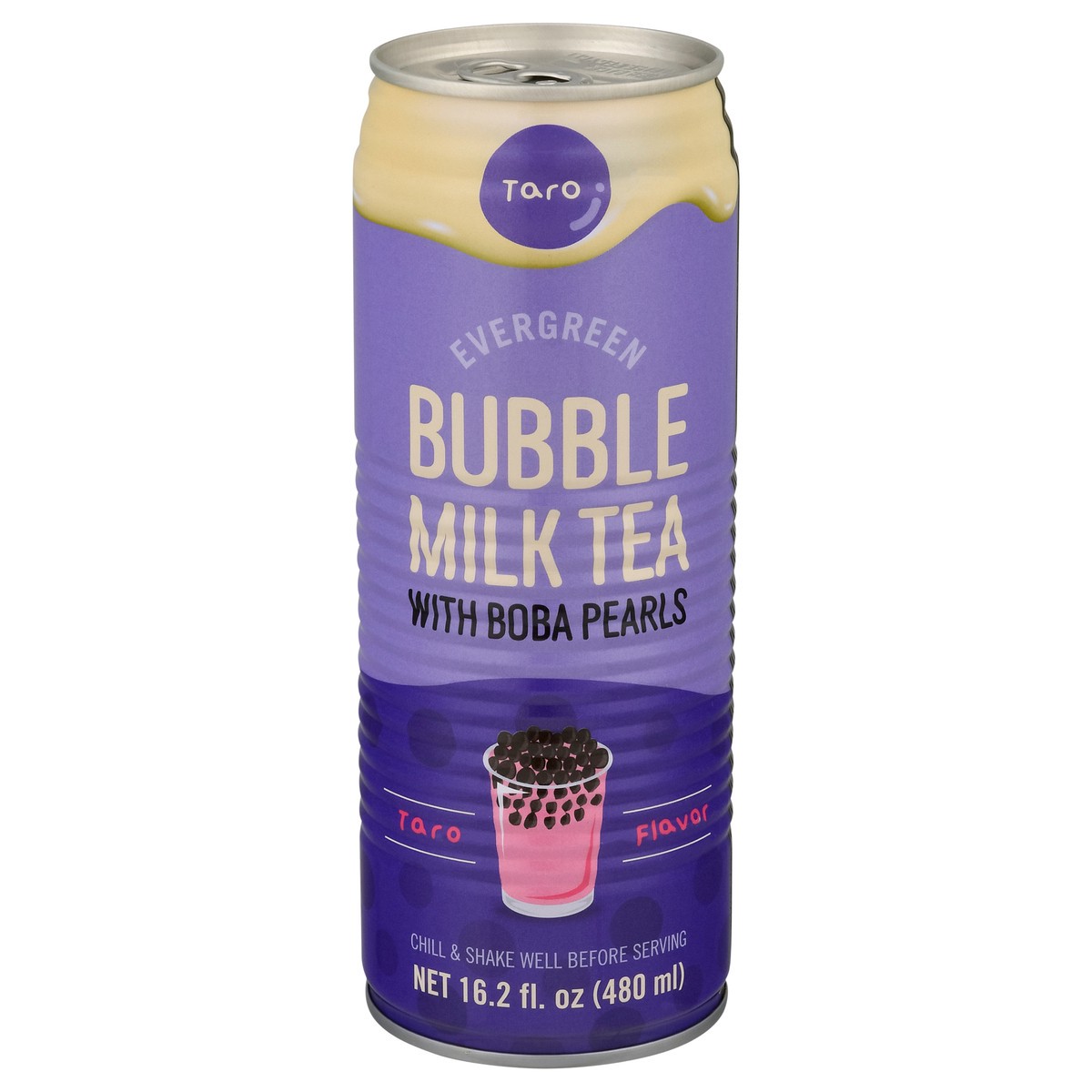 slide 6 of 13, Evergreen Taro Flavor Bubble Milk Tea with Boba Pearls 16.2 fl oz, 16.2 fl oz