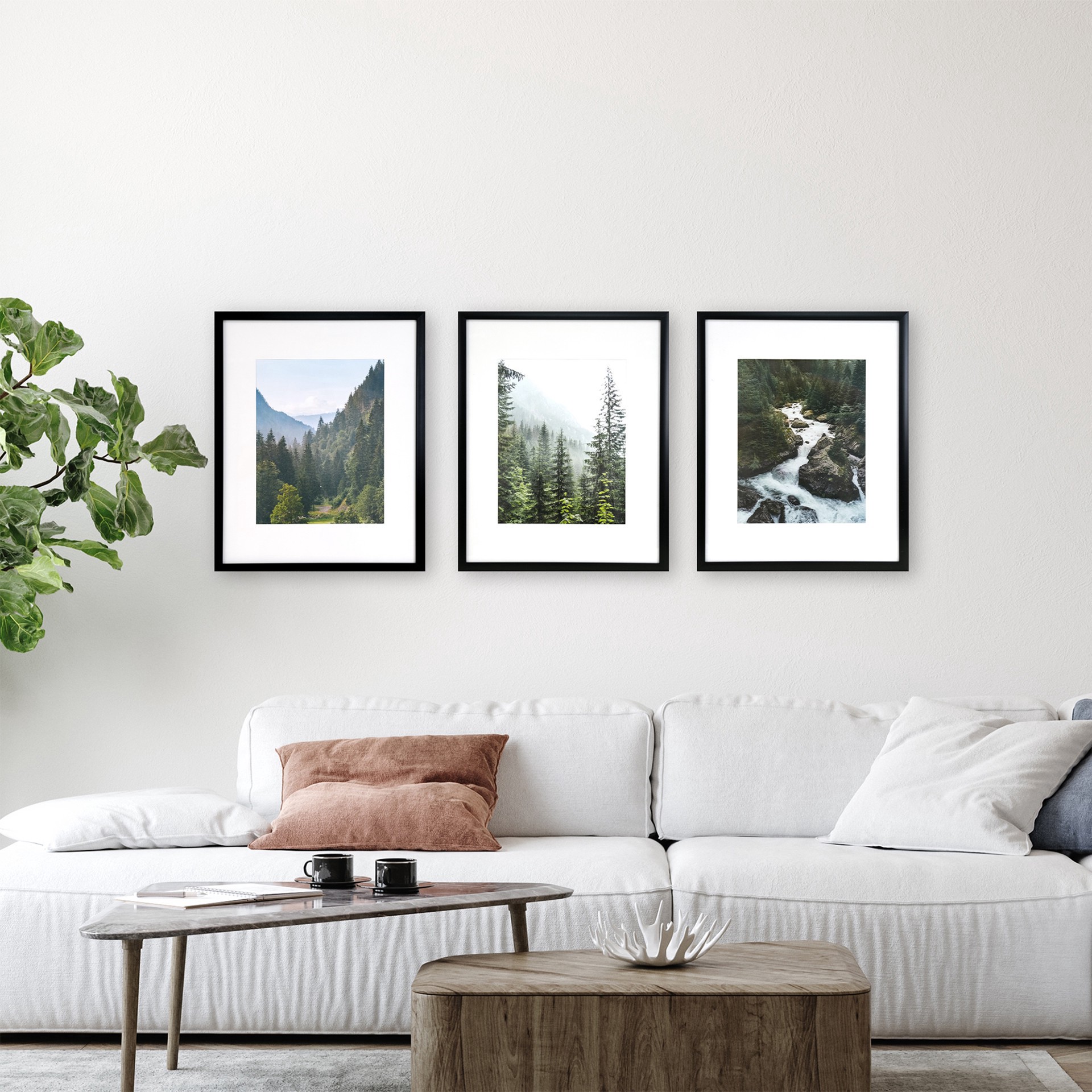 slide 3 of 7, 3 Pack Gallery 11" X 14" Black Frame With Mat By Studio Decor, 11 in x 14 in