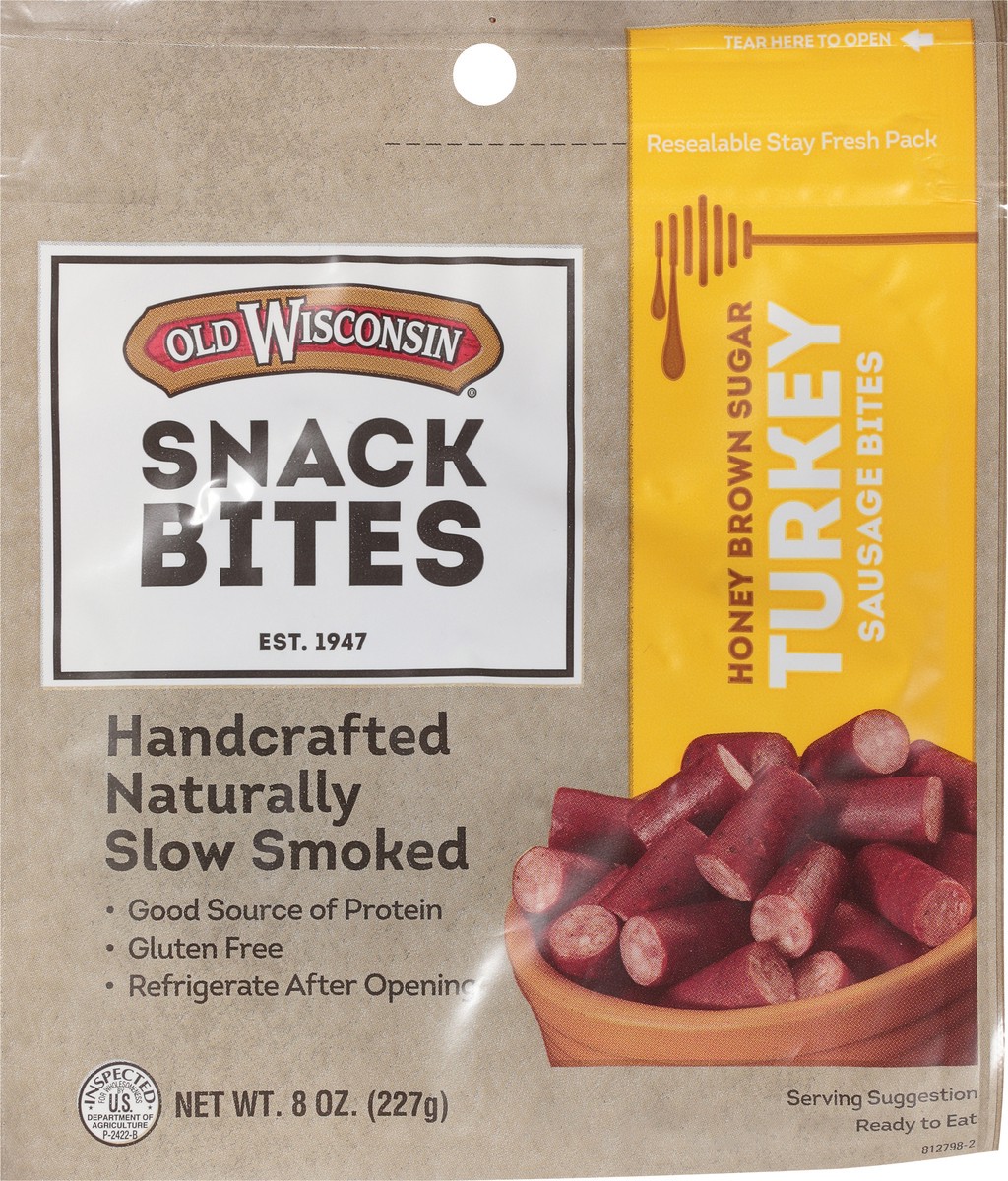 slide 7 of 7, Old Wisconsin Turkey Honey Brown Sugar Sausage Bites 8 oz, 8 oz