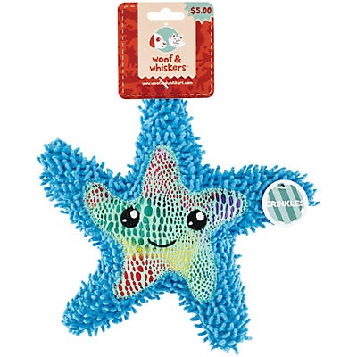 slide 1 of 1, Woof and Whiskers Starfish Blue Plush Dog Toy, 1 ct