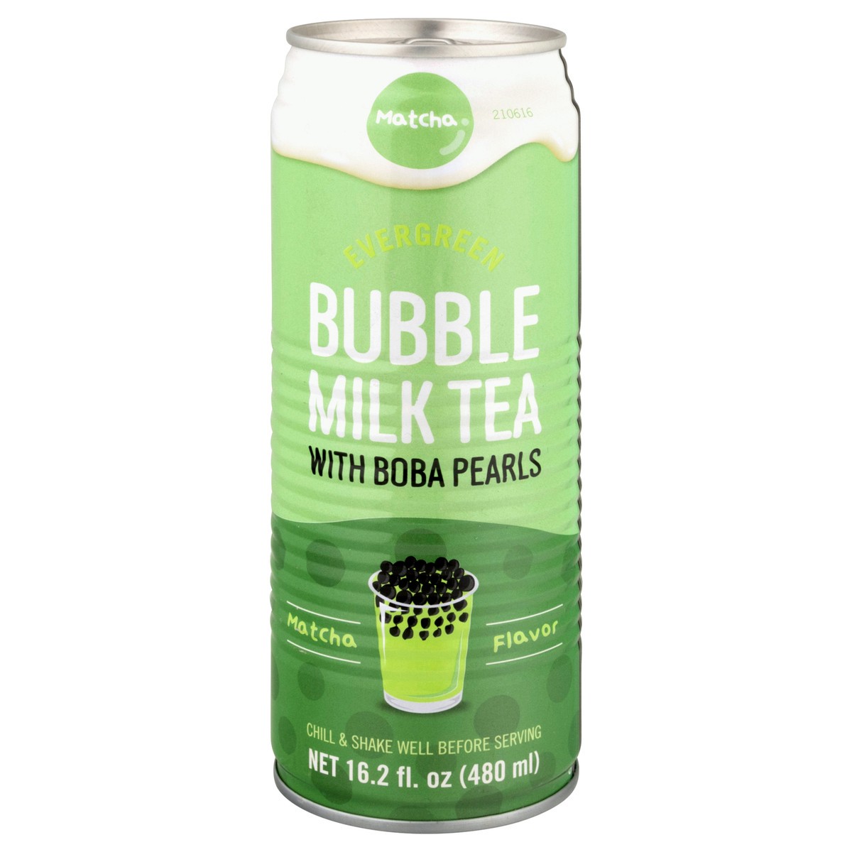 slide 1 of 13, Evergreen Matcha Flavor Bubble Milk Tea with Boba Pearls 16.2 fl oz, 16.2 fl oz