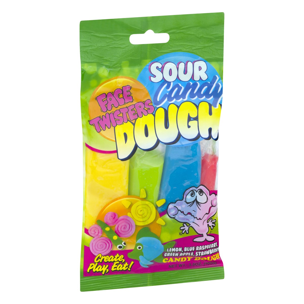 slide 4 of 10, Face Twisters Schuster Sour Candy Dough, 3.5 oz