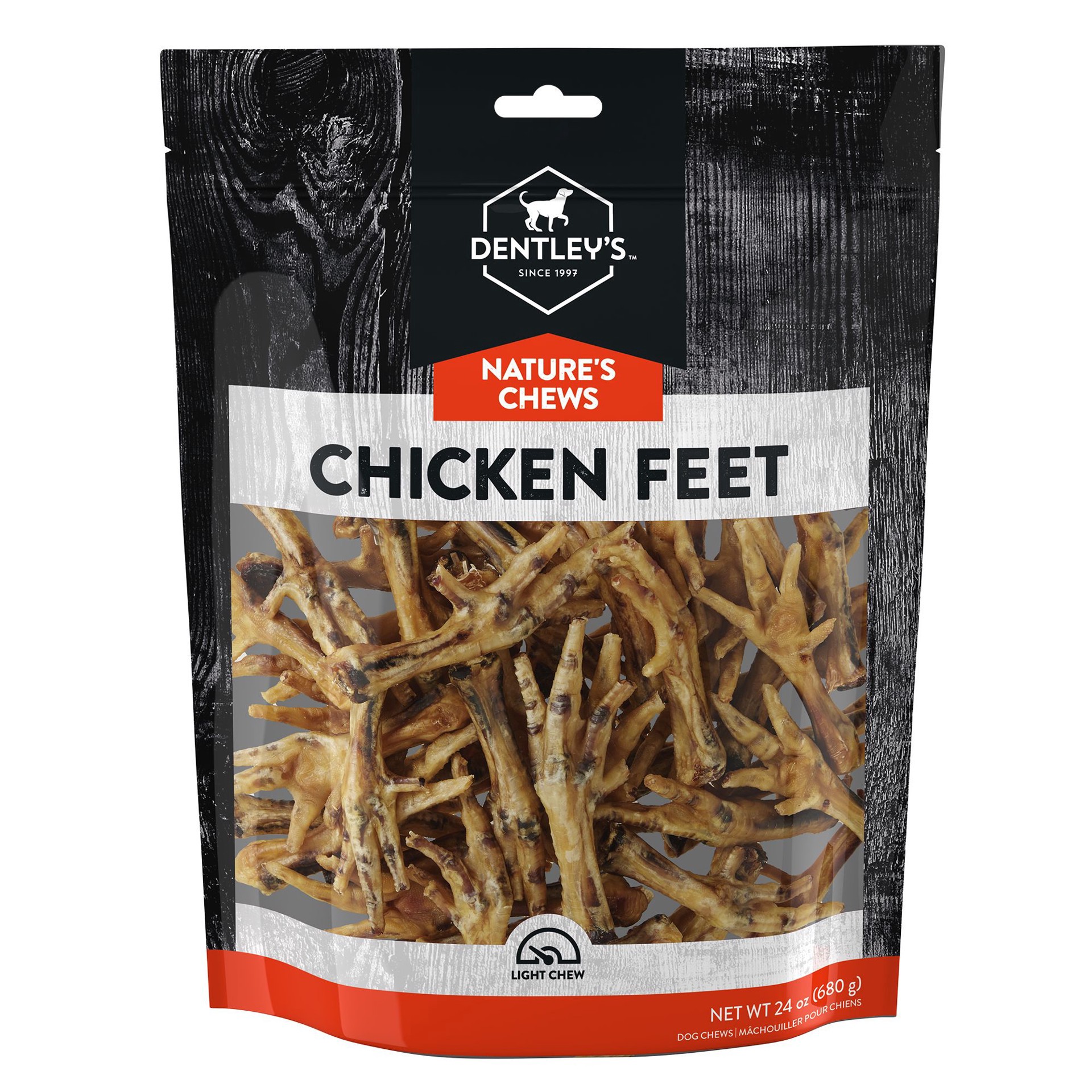 slide 1 of 1, Dentley's Natural Chews Chicken Feet 24 Oz, 24 oz