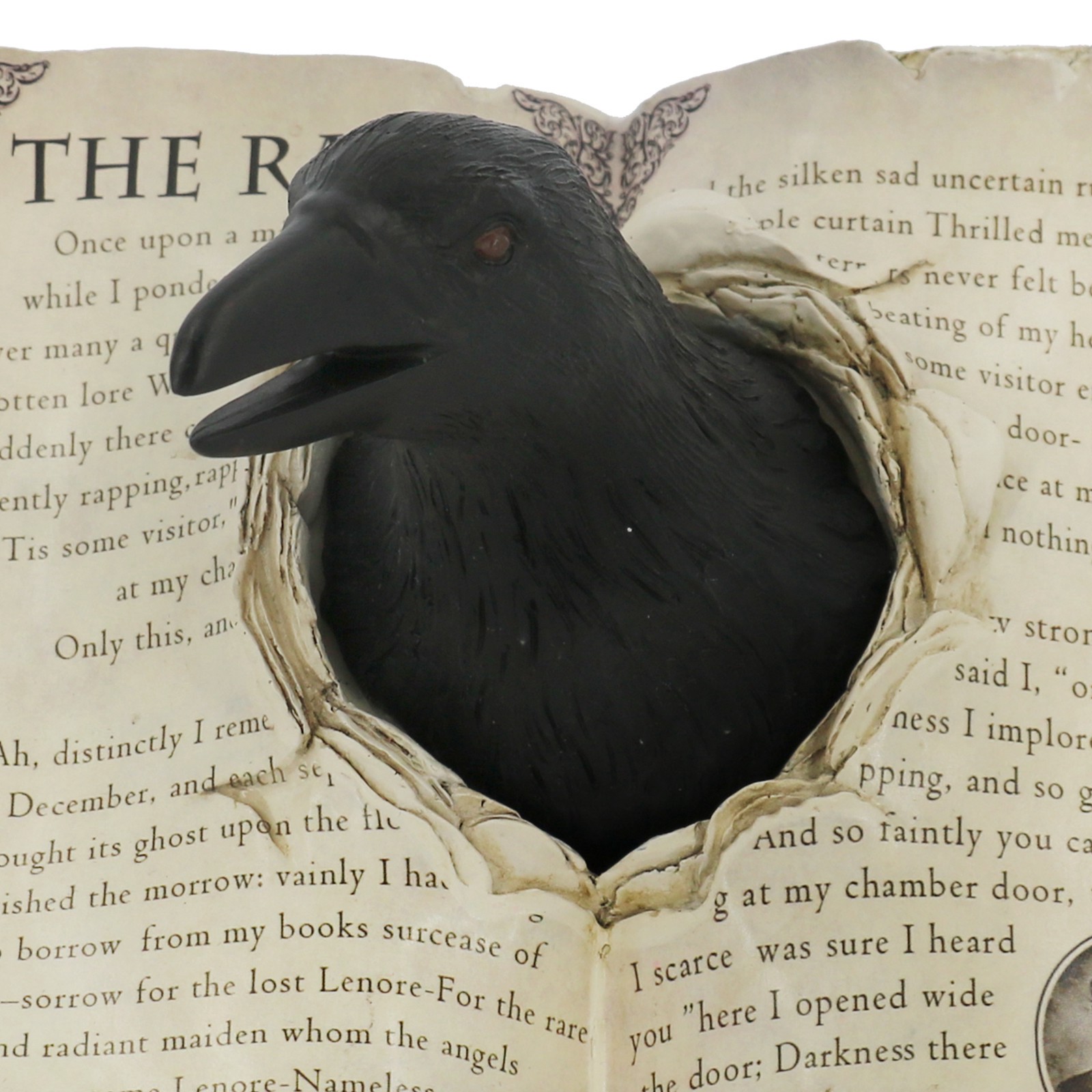 slide 2 of 4, 7" Poe's Raven Tabletop Book By Ashland, 7 in