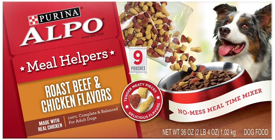 slide 2 of 2, Purina Alpo Meal Helpers Roast Beef & Chicken Flavors Dog Food, 2.25 lb